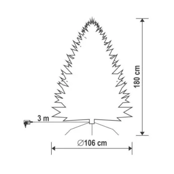 Home novogodišnja jelka 180cm sa osvetljenjem-3